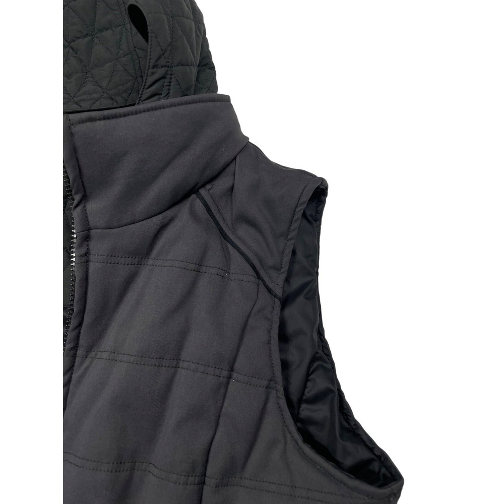 Prana Womens Gray Hooded Quilted Vest Jacket With Pockets Size S - Picture 10 of 16
